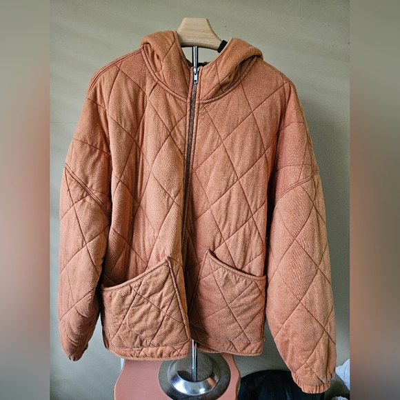 wild fable Jackets & Blazers - Wild Fable Quilted Bomber Jacket Women’s XL Rust Tan Lightweight